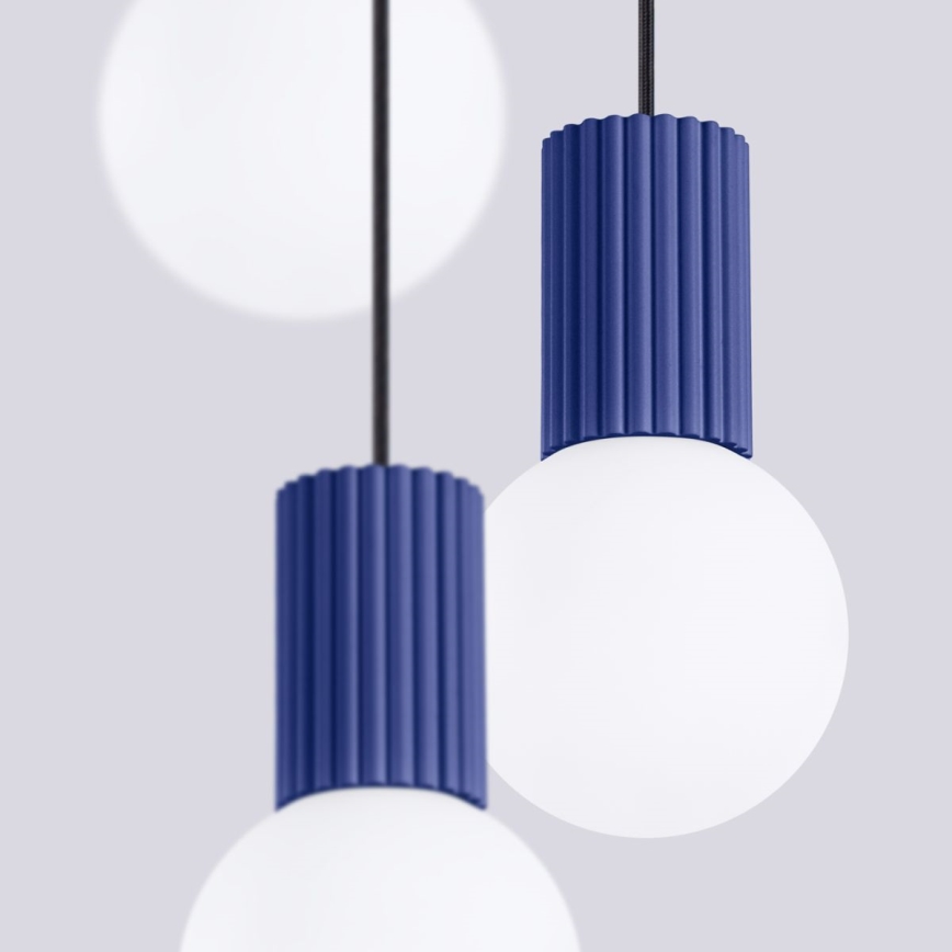 Hängeleuchte HALO 3xG9/8W/230V d 25 cm blau