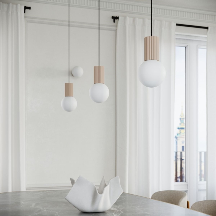 Hängeleuchte HALO 1xG9/8W/230V d 12 cm beige