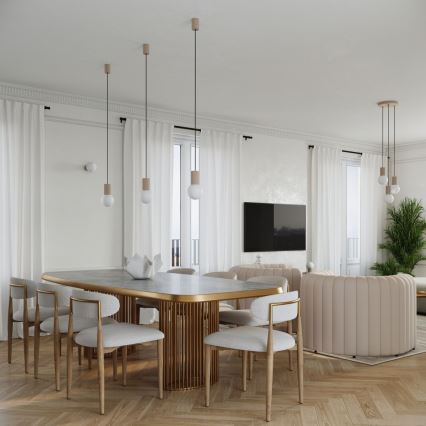 Hängeleuchte HALO 3xG9/8W/230V d 25 cm beige