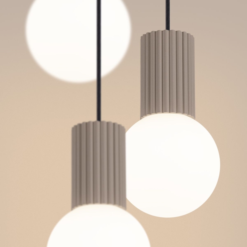 Hängeleuchte HALO 3xG9/8W/230V d 25 cm beige