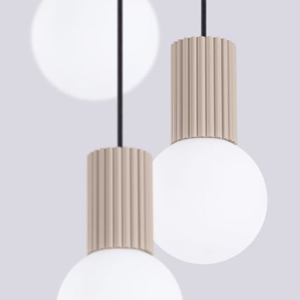 Hängeleuchte HALO 3xG9/8W/230V d 25 cm beige