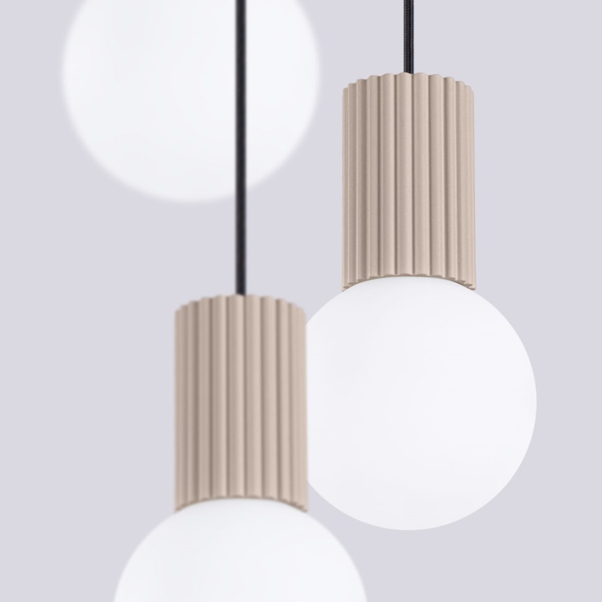 Hängeleuchte HALO 3xG9/8W/230V d 25 cm beige
