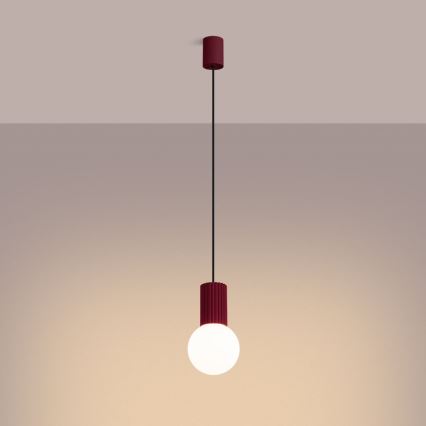Hängeleuchte HALO 1xG9/8W/230V d 12 cm rot