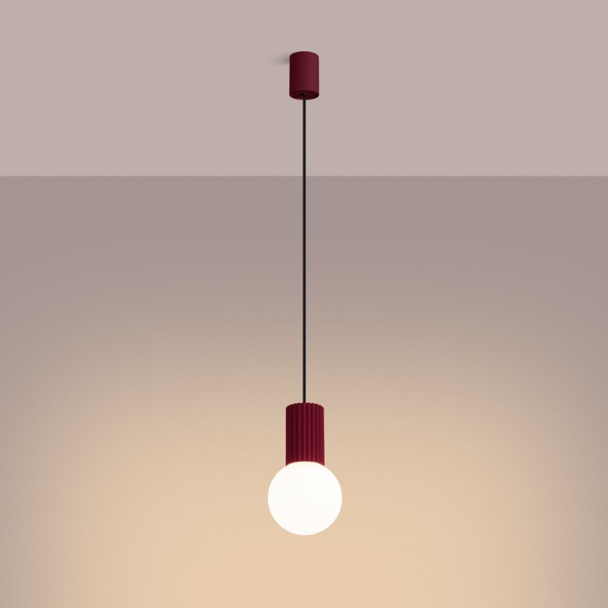 Hängeleuchte HALO 1xG9/8W/230V d 12 cm rot