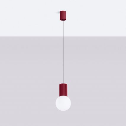 Hängeleuchte HALO 1xG9/8W/230V d 12 cm rot