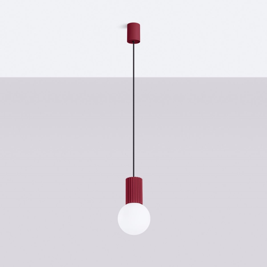 Hängeleuchte HALO 1xG9/8W/230V d 12 cm rot
