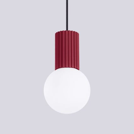 Hängeleuchte HALO 1xG9/8W/230V d 12 cm rot