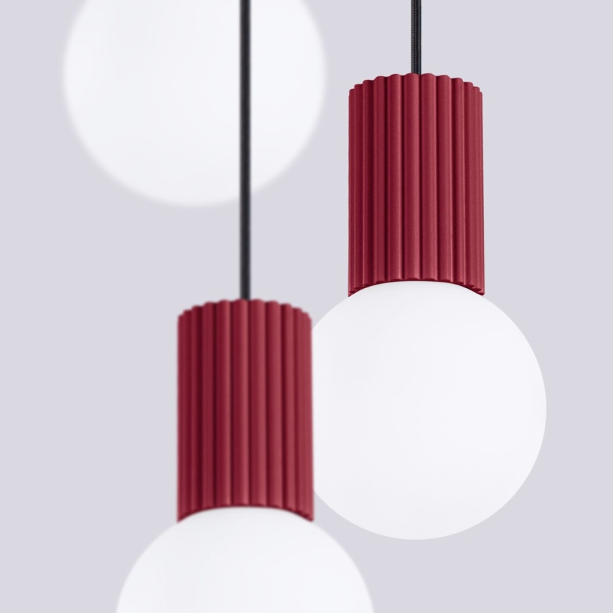 Hängeleuchte HALO 3xG9/8W/230V d 25 cm rot