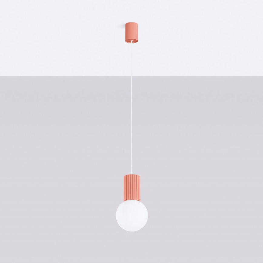 Hängeleuchte HALO 1xG9/8W/230V d 12 cm rosa