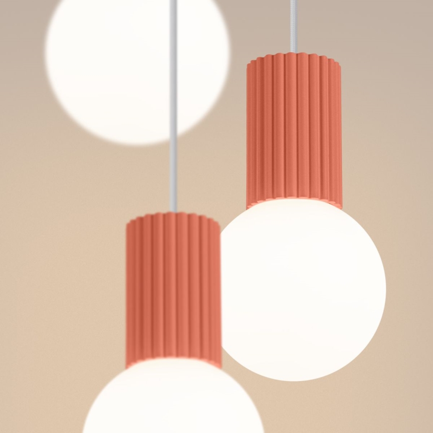 Hängeleuchte HALO 3xG9/8W/230V d 25 cm rosa