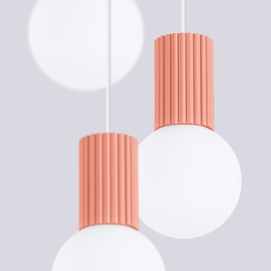 Hängeleuchte HALO 3xG9/8W/230V d 25 cm rosa