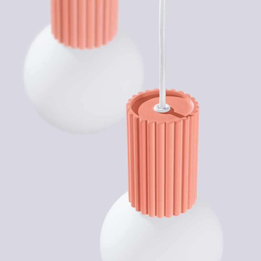 Hängeleuchte HALO 3xG9/8W/230V d 25 cm rosa