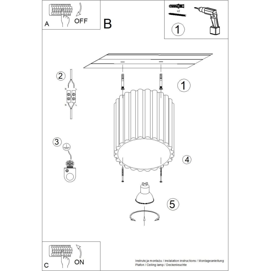 Einbaustrahler AURA 1xGU10/10W/230V 10 cm weiß
