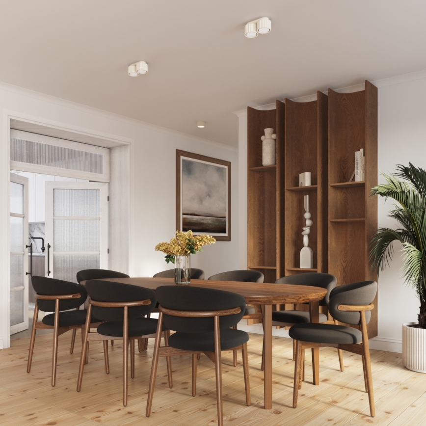 Einbaustrahler AURA 1xGX53/10W/230V 6 cm cremefarben