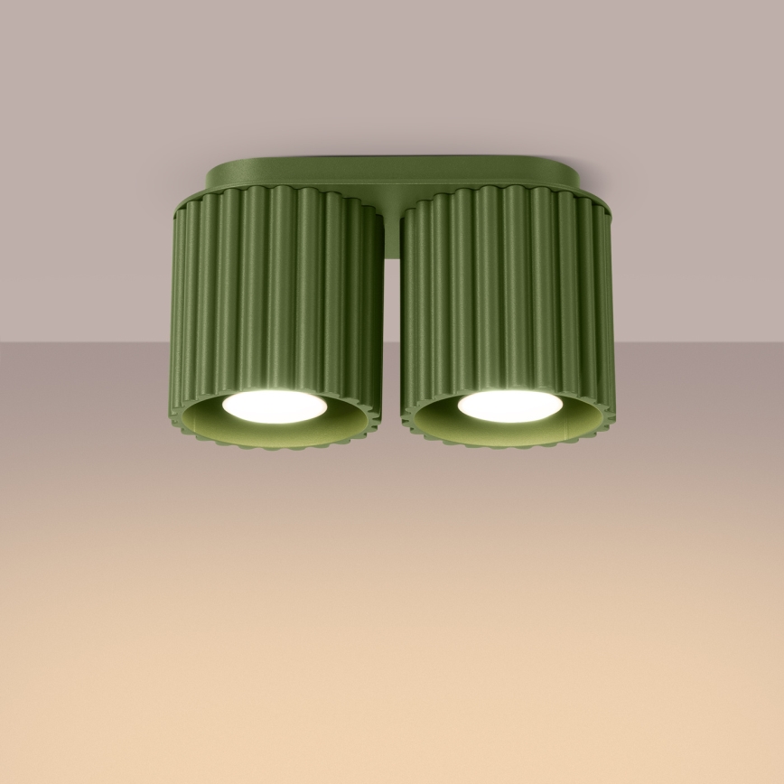 Spotleuchte AURA 2x GU10/10W/230V, grün