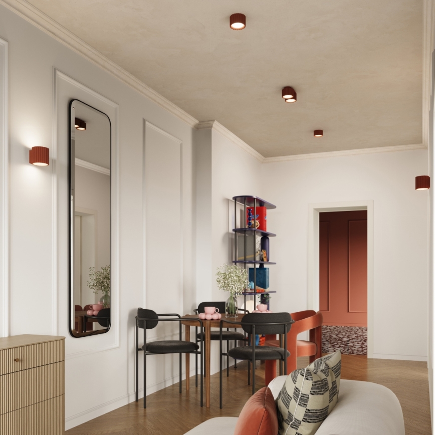 Einbaustrahler AURA 1xGX53/10W/230V 6 cm orange