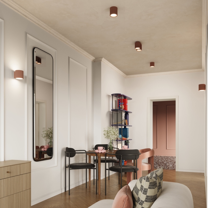 Deckenspot AURA 1xGU10/10W/230V 10 cm braun