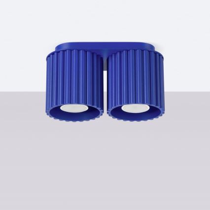 Deckenspot AURA 2xGU10/10W/230V blau