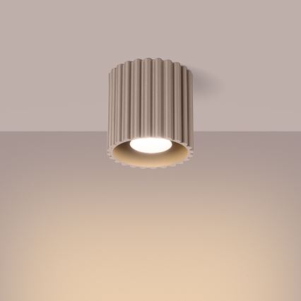 Spotleuchte AURA 1x GU10/10W/230V 10 cm taupe