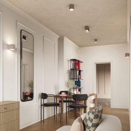 Spotleuchte AURA 1x GU10/10W/230V 10 cm taupe