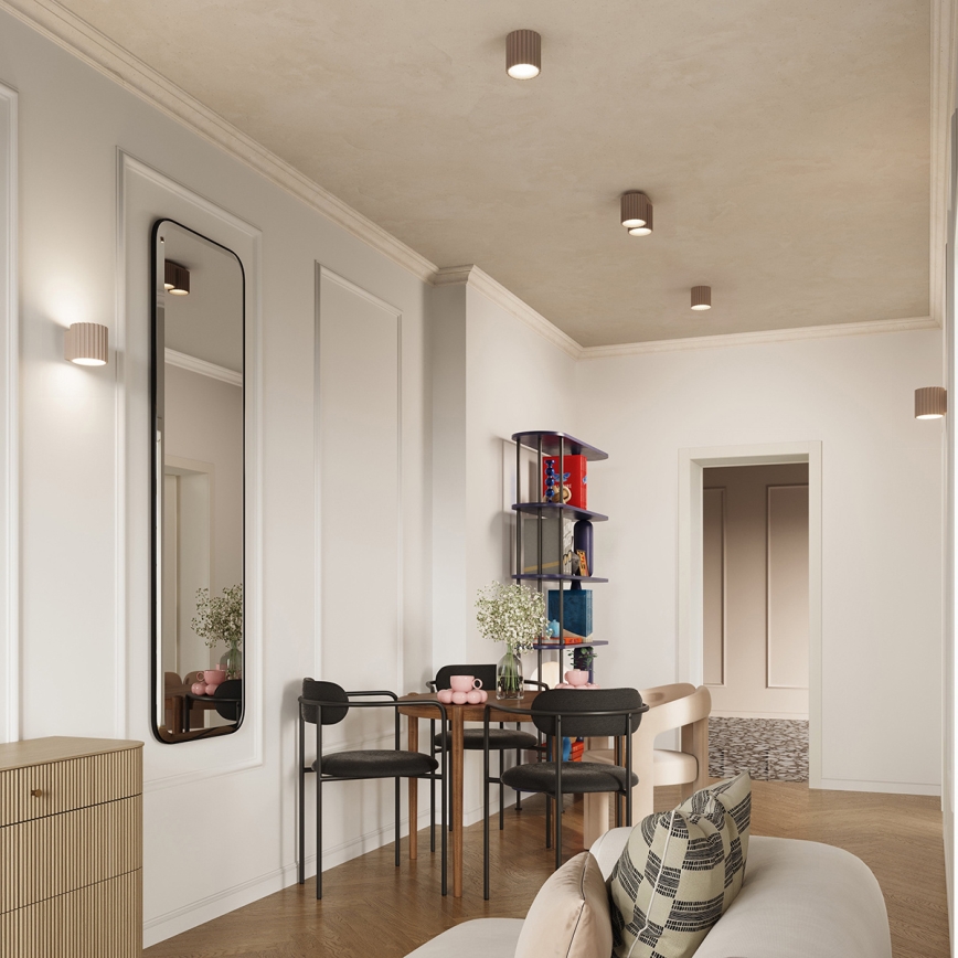 Spotleuchte AURA 1x GU10/10W/230V 10 cm taupe