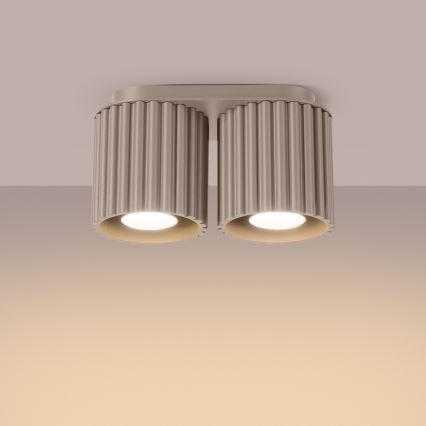 Deckenspot AURA 2xGU10/10W/230V taupe