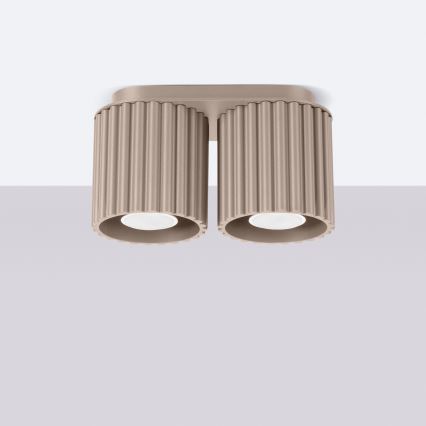 Deckenspot AURA 2xGU10/10W/230V taupe