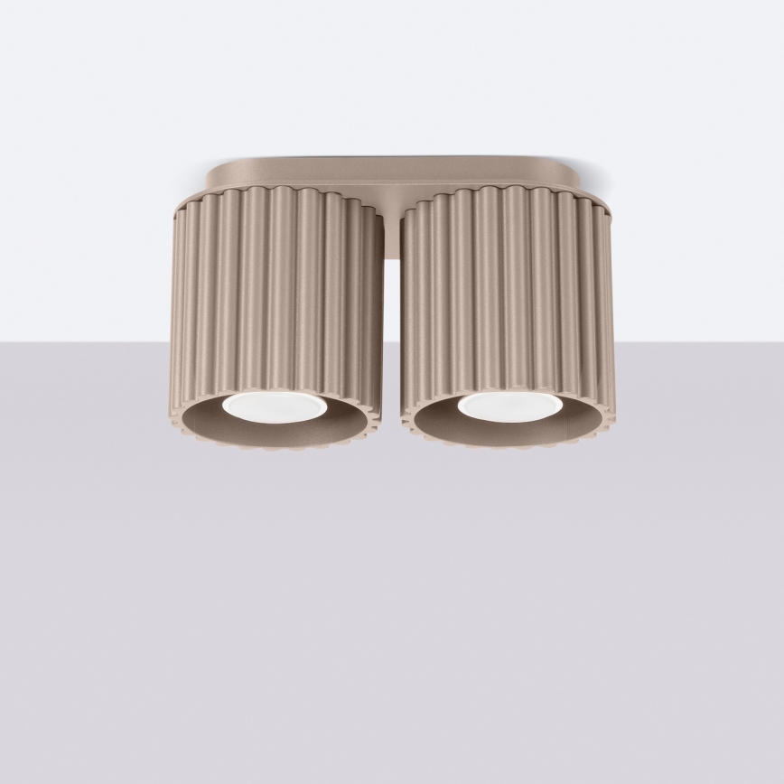 Deckenspot AURA 2xGU10/10W/230V taupe