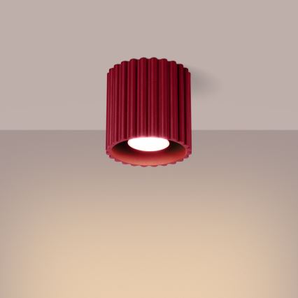 Einbaustrahler AURA 1x GU10/10W/230V Ø 10 cm rot