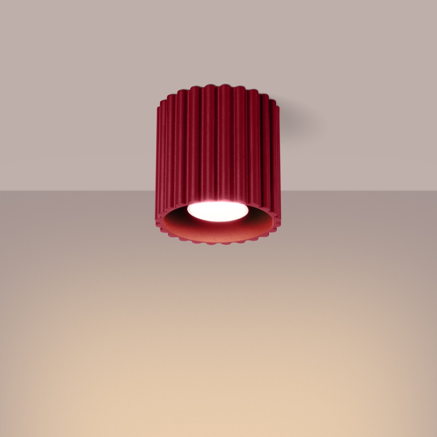 Einbaustrahler AURA 1x GU10/10W/230V Ø 10 cm rot