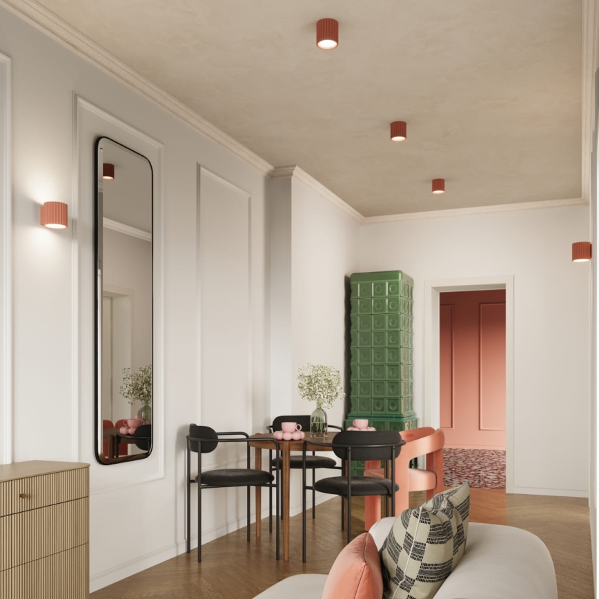 Spotleuchte AURA 1xGU10/10W/230V 10 cm rosa