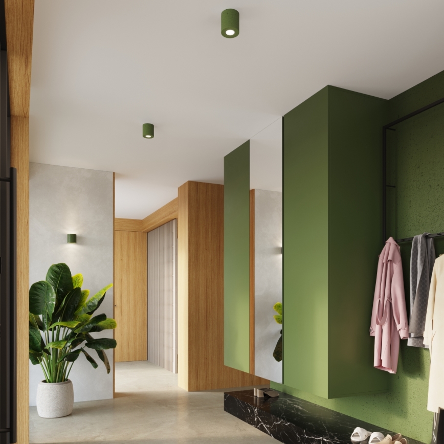 Spotleuchte ORBIS 1xGU10/10W/230V Beton/Grün