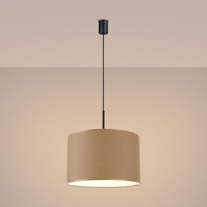Pendelleuchte mit Kabel NEVIA 1xE27/15W/230V Ø 40 cm taupe