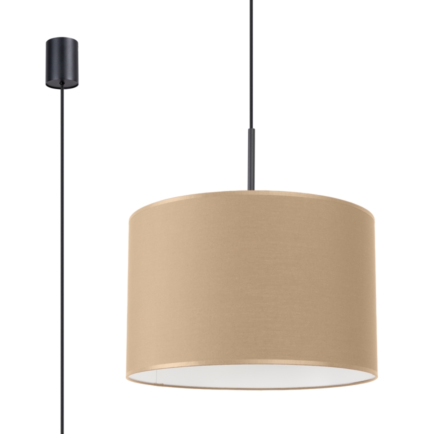 Pendelleuchte mit Kabel NEVIA 1xE27/15W/230V Ø 40 cm taupe