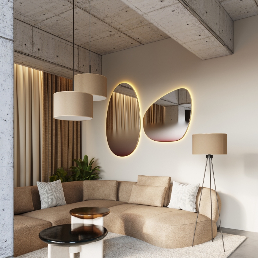 Stehleuchte NEVIA 1xE27/15W/230V taupe