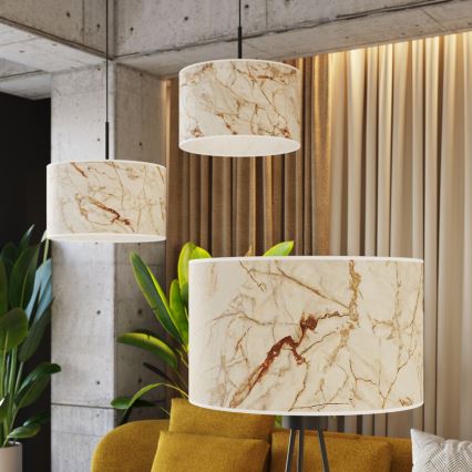 Stehleuchte NEVIA 1xE27/15W/230V beige/Marmor-Dekor