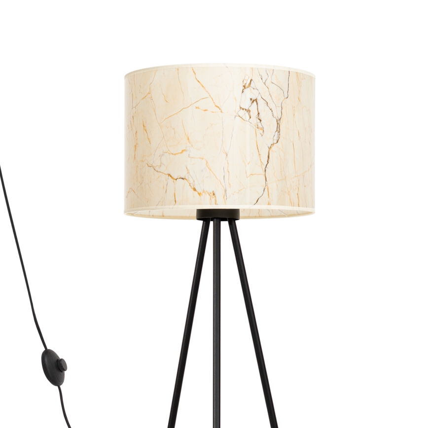 Stehleuchte NEVIA 1xE27/15W/230V beige/Marmor-Dekor