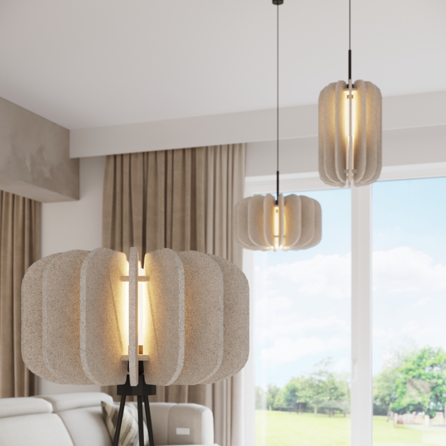 Pendelleuchte MULA 1xE27/15W/230V Ø 27 cm creme