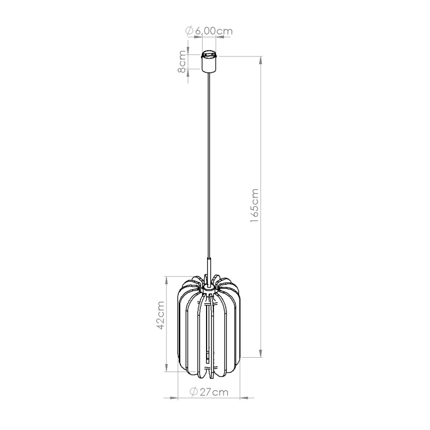 Pendelleuchte MULA 1xE27/15W/230V Ø 27 cm creme