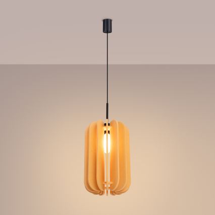 Pendelleuchte an Kabel MULA 1xE27/15W/230V Ø 27 cm gelb