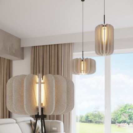 Pendelleuchte an Kabel MULA 1xE27/15W/230V Ø 45 cm cremefarben