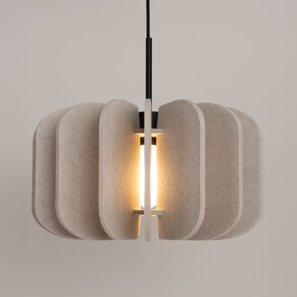 Pendelleuchte an Kabel MULA 1xE27/15W/230V Ø 45 cm cremefarben