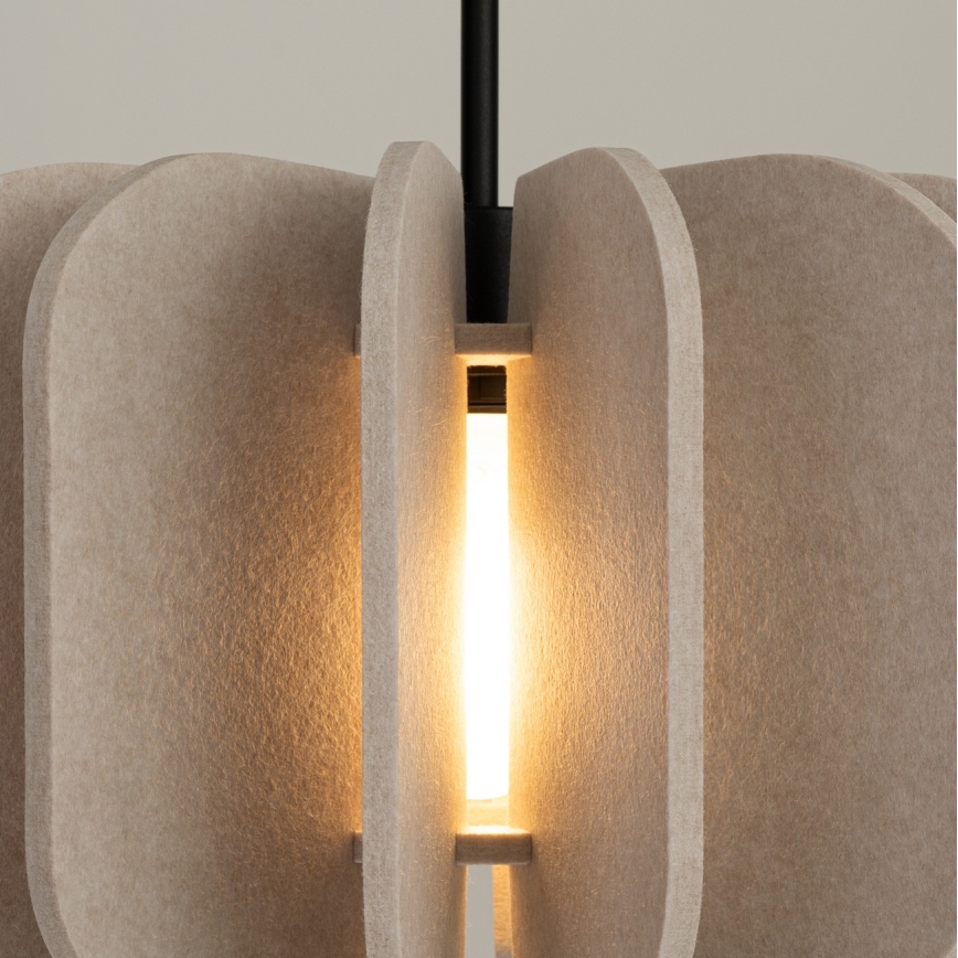 Pendelleuchte an Kabel MULA 1xE27/15W/230V Ø 45 cm cremefarben
