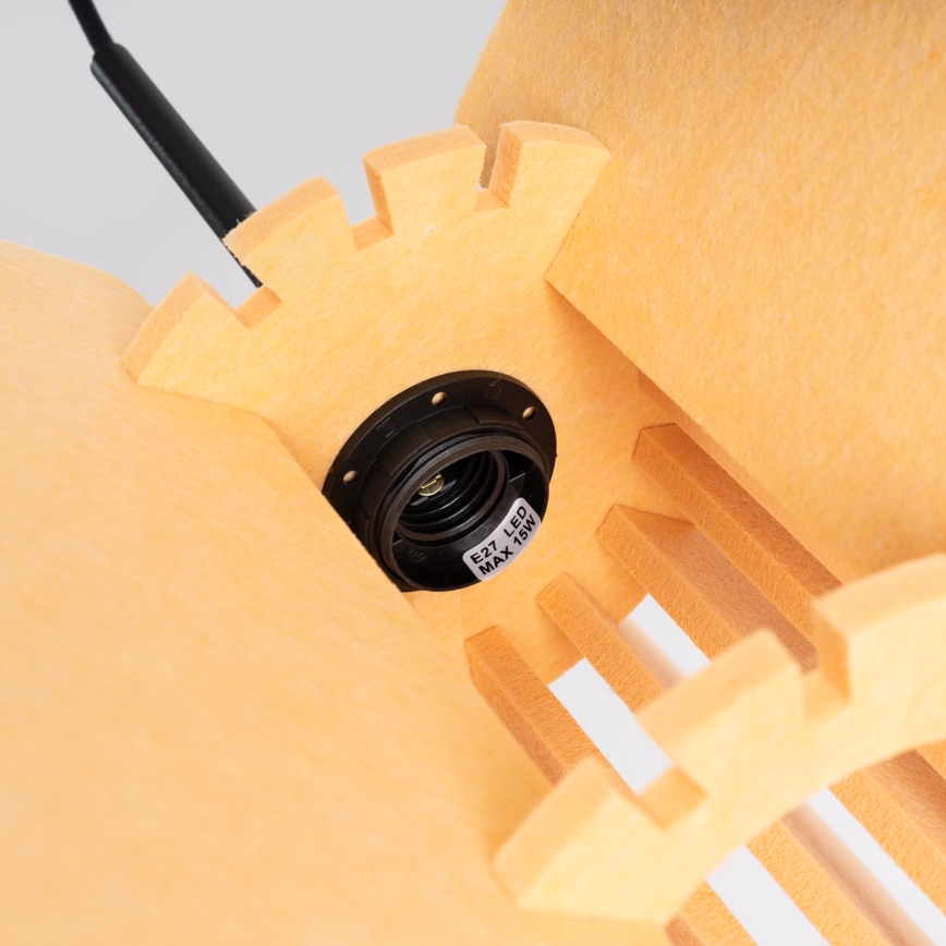 Pendelleuchte MULA 1xE27/15W/230V Ø 45 cm Gelb