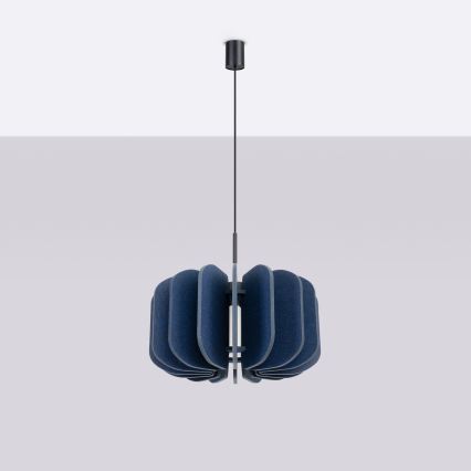 Pendelleuchte mit Kabel MULA 1xE27/15W/230V Ø 45 cm blau
