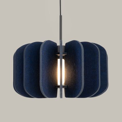 Pendelleuchte mit Kabel MULA 1xE27/15W/230V Ø 45 cm blau