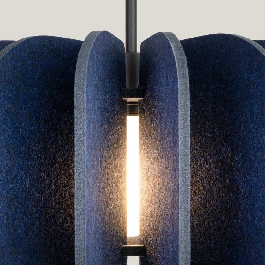 Pendelleuchte mit Kabel MULA 1xE27/15W/230V Ø 45 cm blau