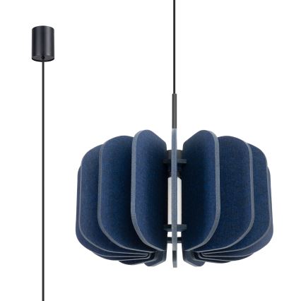 Pendelleuchte mit Kabel MULA 1xE27/15W/230V Ø 45 cm blau
