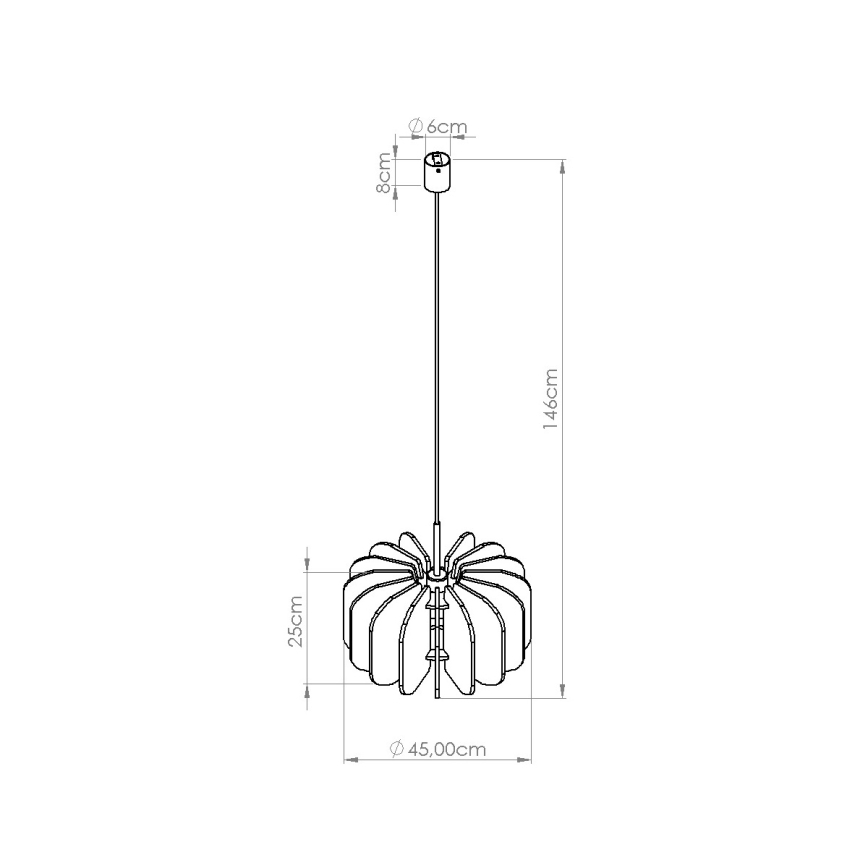Pendelleuchte mit Kabel MULA 1xE27/15W/230V Ø 45 cm blau