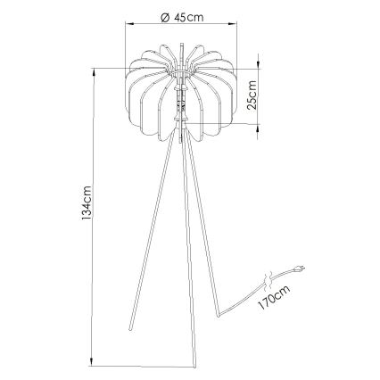 Stehleuchte MULA 1xE27/15W/230V blau
